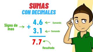 SUMA CON DECIMALES Super facil  Para principiantes [upl. by Atika]