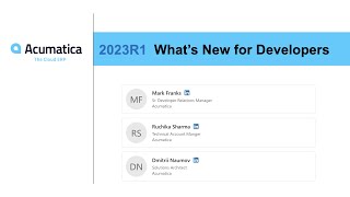 Whats New for Developers in Acumatica 2023 R1 [upl. by Alrak]