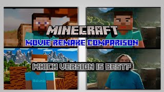 Minecraft Movie Trailer Animated Remake Comparison  QDandy vs Alumio vs 12th Hour vs Original [upl. by Angadresma]