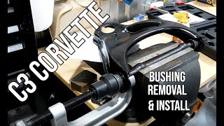 C3 Corvette Control Arm Bushing Removal amp Install Using Summit Racing Tool Service Kits 648604 [upl. by Melony]