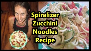 Spiralizer Zucchini Noodles Recipe ll Raw Vegan Zoodles Recipes ll Raw Vegan Meals [upl. by Riamo]