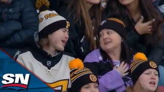 Winter Classic Crowd Joins StadiumWide SingAlong Of Sweet Caroline [upl. by Tiphane]