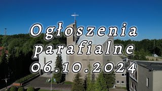 Ogłoszenia 6 października 2024 r [upl. by Steve139]