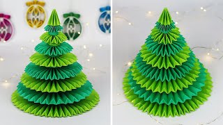 DIY Paper Christmas Tree  How To Make a 3D Xmas Tree  Christmas Decor [upl. by Onahpets]