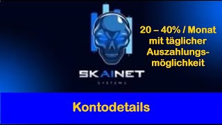 003 SkAInet deutsch Tutorials Kontodetails [upl. by Yrahk809]