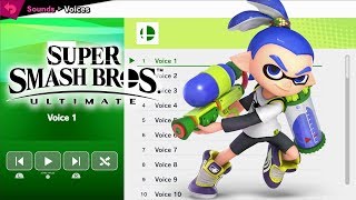 Inkling Boy Voices  Super Smash Bros Ultimate [upl. by Nahshon]