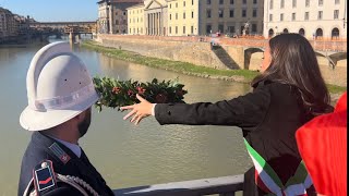 Alluvione a Firenze le celebrazioni in memoria delle vittime 4 novembre 1966 firenze alluvione [upl. by Castorina]