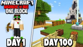 I Survived 100 Days on ONE BLOCK SKYBLOCK in Minecraft 121 [upl. by Gault]