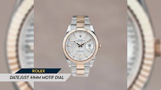 Rolex Datejust Rose Gold Two tone Motif Dial 41mm [upl. by Vareck]