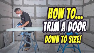 How To Cut The Bottom Of A Door  Complete Guide  Tiling Trade Tips [upl. by Stark]