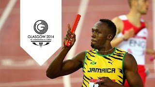 Jamaica break Commonwealth 4x100m record  Usain Bolt  Unmissable Moments [upl. by Anan]