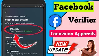 Comment vérifier les appareils de connexion Facebook 2024  Qui utilise mon Facebook [upl. by Annaeerb]