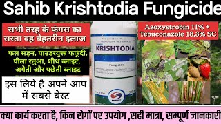 Krishtodia fungicide Sahib Krishtodia Fungicide Azoxystrobin 11  Tebuconazole 183SC फफूंदनाशक [upl. by Elakram]