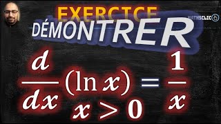 🔴CALCUL DE DÉRIVÉE  CALCUL DE LA DÉRIVÉE DU LOGARITHME NÉPÉRIEN EN UTILISANT LA DÉFINITION [upl. by Alidis]