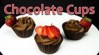 How to Make Chocolate Cups by Cookies Cupcakes and Cardio [upl. by Ianteen]