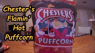 Chesters Flamin Hot Puffcorn [upl. by Burgener]