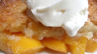 How to make Peach Cobbler  Canned Peaches  Fast [upl. by Alis]