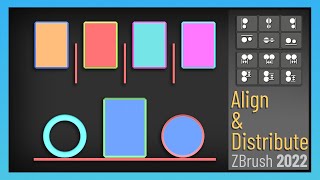 ZBrush 2022  Align amp Distribute Objects Snap edges lowest points space evenly amp more [upl. by Care]