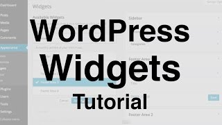 WordPress Widgets Tutorial [upl. by Stefano45]