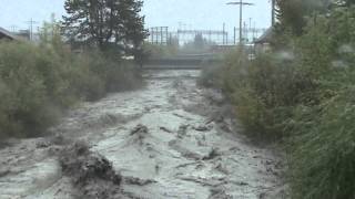 Hochwasser 10102011 Klo 1035Engstligen Frutigen Bahnhof Landibrucke [upl. by Felix986]