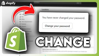 How to Change Shopify Password  Step By Step 2024 [upl. by Alisa]