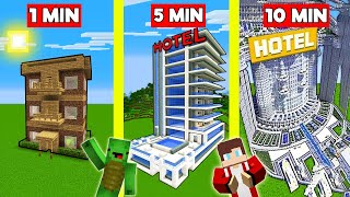 HOTEL Build Battle in Minecraft  NOOB VS PRO CHALLENGE  Maizen Mizen Maziem Parody [upl. by Eentruoc480]