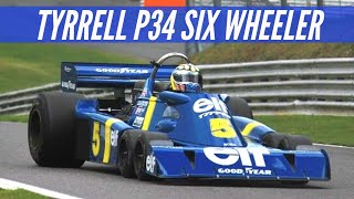 Tyrrell P34  6 WHEEL F1 CAR  On Track Action HD [upl. by Aggappera664]