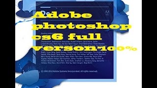 Adobe photoshop cs6 free download 100 working [upl. by Inattyrb]