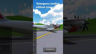 EMERGENCY LANDING WITHOUT NOSE WHEELairlinesairlinescrash [upl. by Llennahc717]