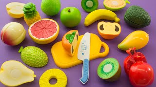 Learning Names of Food for Kids  Part 2  Fruit and Vegetables  Velcro Cutting Fruit and Veggies [upl. by Ibmab]