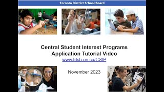 Central Student Interest Programs Application Tutorial Video [upl. by Wickman]