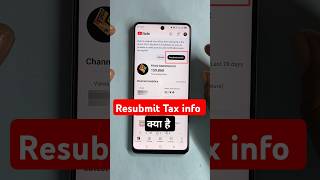 resubmit tax info kya hai 2024  youtube tax information 2024  us tax info google adsense [upl. by Aicilet]