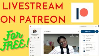 Patreon Live Stream  How To Go Live On Patreon For FREE 2023  Victoria Ajadi [upl. by Anivad]