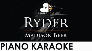 Madison Beer  Ryder  Piano Karaoke Instrumental Cover with Lyrics [upl. by Oalsecnew]