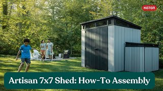 How to Assemble the Artisan 7x7 Storage Shed  Keter [upl. by Cordy]