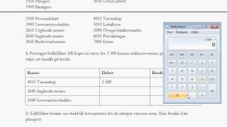 Företagsekonomi 1 Redovisning  Övningsuppgifter [upl. by Violet204]