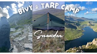 Bivy amp Tarp camp  Snowdonia  Hiking the tallest mountain in Wales  Bivvy camp [upl. by Acihsay]