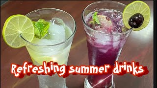 🍹2simple drink ideas🍸summer drinks at homesummer drink lemonsummer drink peach mojito [upl. by Halfdan992]