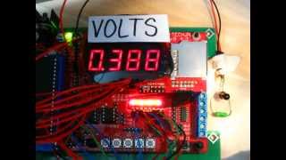 ATmega32 LED voltmeter with bar graph and light sensor photodiode connected [upl. by Gregory]