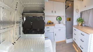 VAN CONVERSION Timelapse  Luxury DIY Campervan with SHOWER  Vanlife [upl. by Latterll]