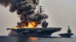 Today a US aircraft carrier carrying 70 fighter jets was destroyed by the Houthis and Iran [upl. by Heger]