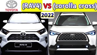 2022 Toyota corolla cross vs rav4 2022 all details comparison xle premium hybird [upl. by Dominga]