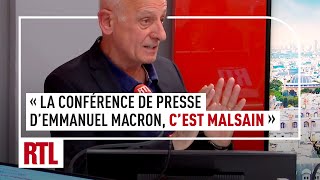 JeanMichel Aphatie  quotLa conférence de presse dEmmanuel Macron cest malsainquot [upl. by Esialb]