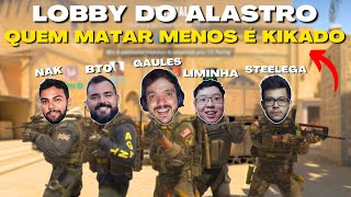 Gaules jogando no LOBBY DO ALASTRO  Quem mtar menos é KIKADO 1 [upl. by Nahtanha]