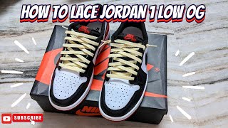 HOW TO LACE JORDAN 1 LOW OG LOOSELY jordan11low shoelacing creamlaces [upl. by Ravaj]