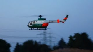 Graupner BO105 Polizeihubschrauber Nachtflug  GoPro Hero2 an Bord [upl. by Dailey218]