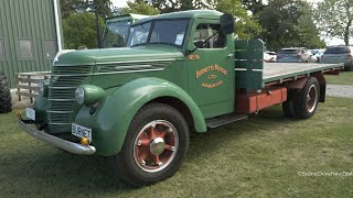 Vintage 1937 International D30 Flat Deck Truck [upl. by Mobley]