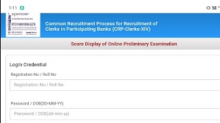 IBPS Clerk Prelims Scorecard Out 🔥ibpsclerk [upl. by Olethea728]