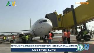 FIRST COMMERCIAL FLIGHT LANDED AT THE NEW AIRPORT [upl. by Anissej481]