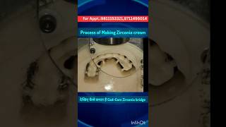 See the making of Zirconia CadCam Zirconia crown zirconia dentalcrowns [upl. by Poppas724]